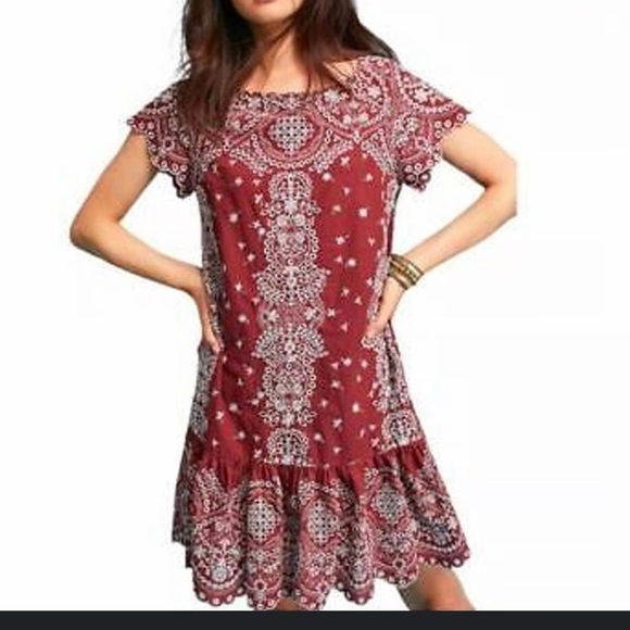 Anthropologie Dresses & Skirts - NWOT Feather Bone Anthropology Blue Pattern Dress
